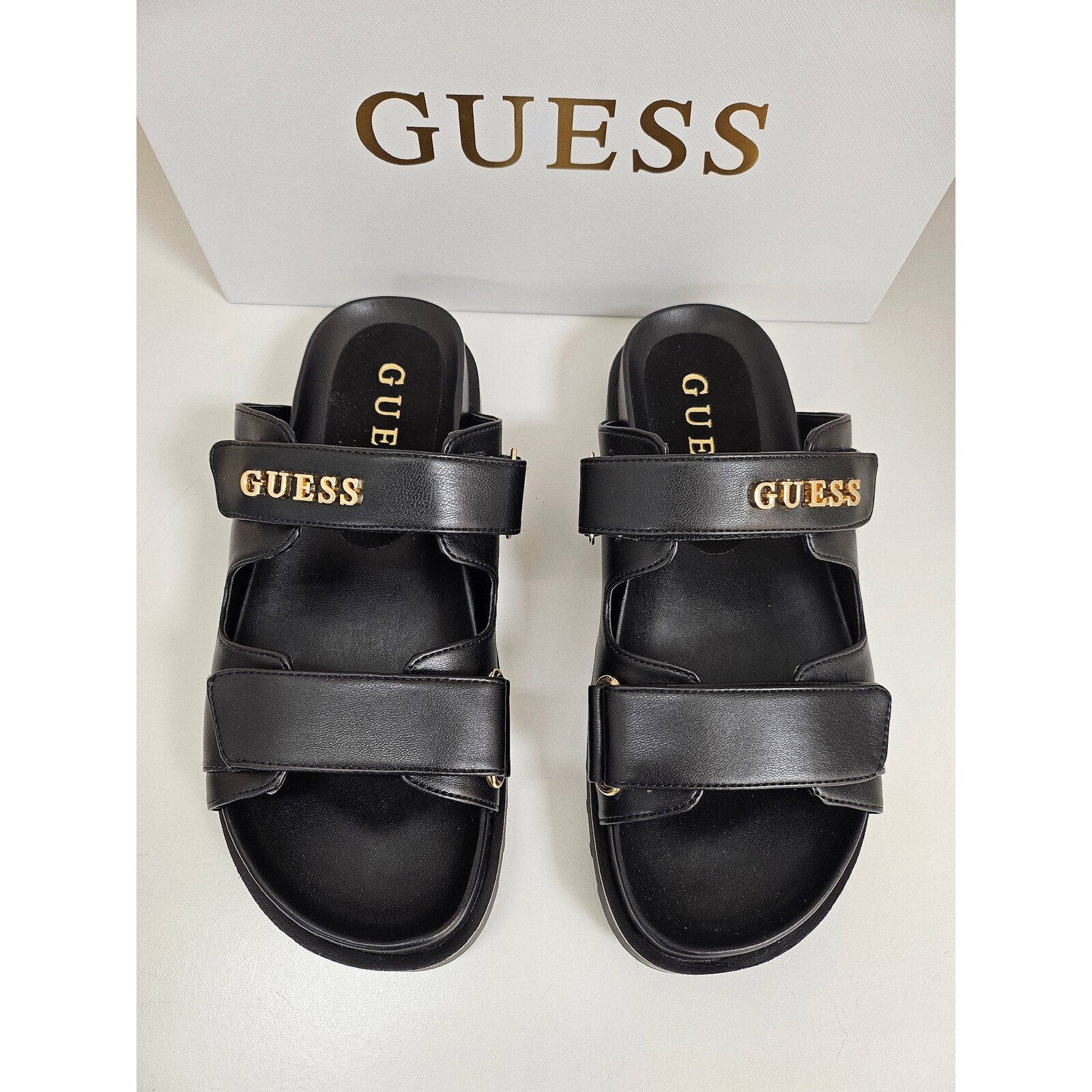 Guess Slippers  Fabulon Leder Black Guess 456