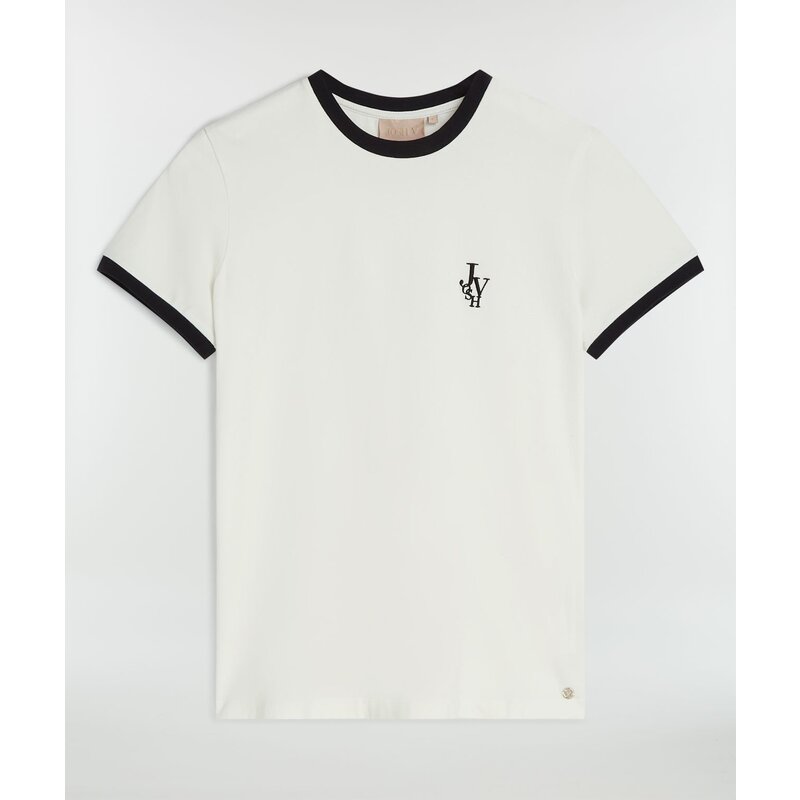T-shirt Loren Off White Black JoshV