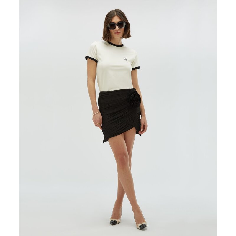 T-shirt Loren Off White Black JoshV