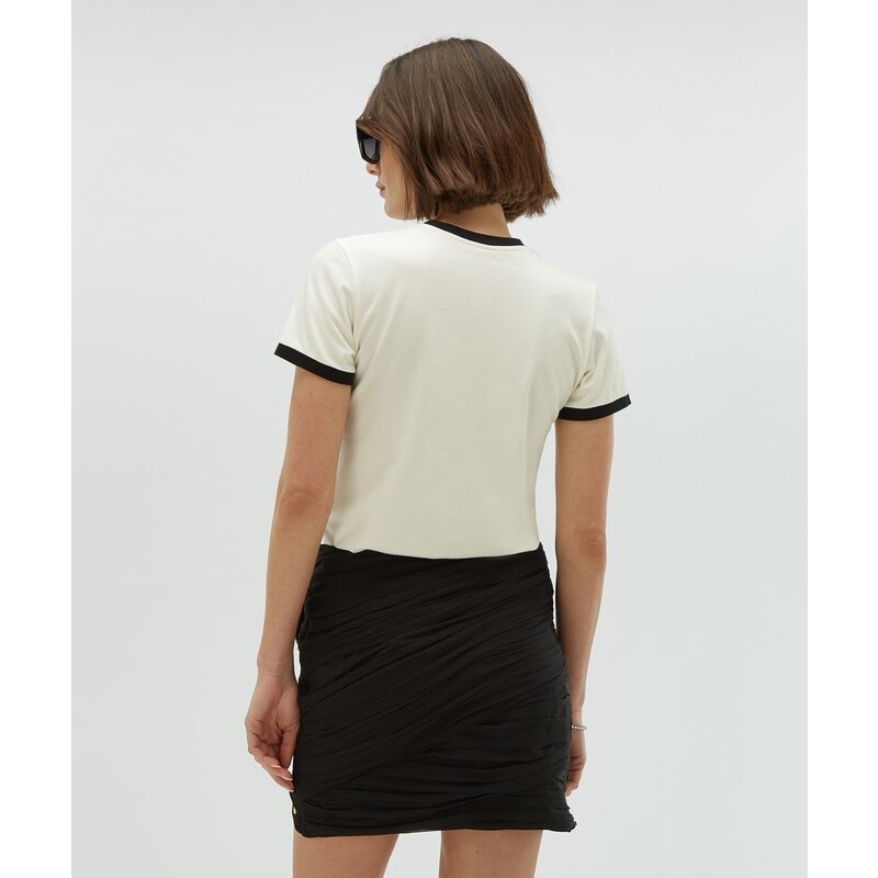 T-shirt Loren Off White Black JoshV