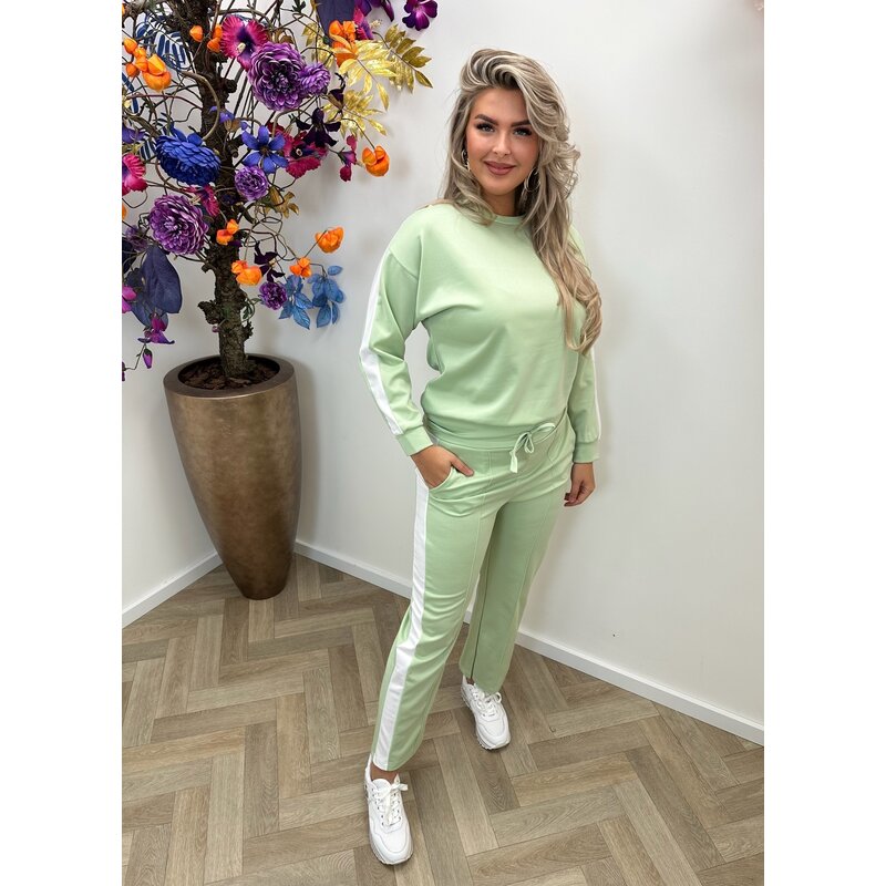 2 Delige Set Bella With Stripe Mint