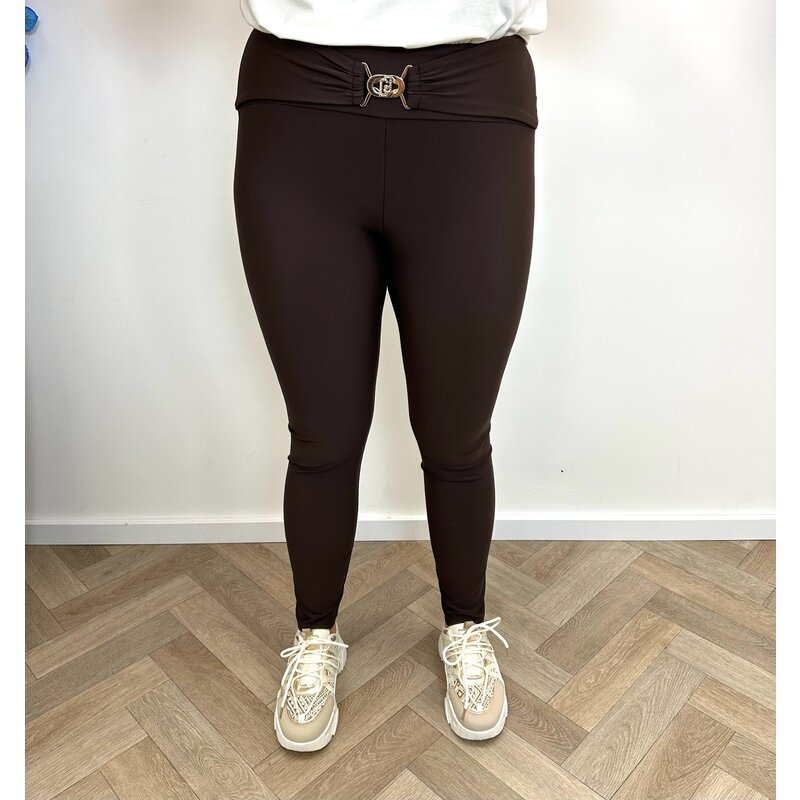 Legging Pants Gold Logo Choco Liu Jo 1681