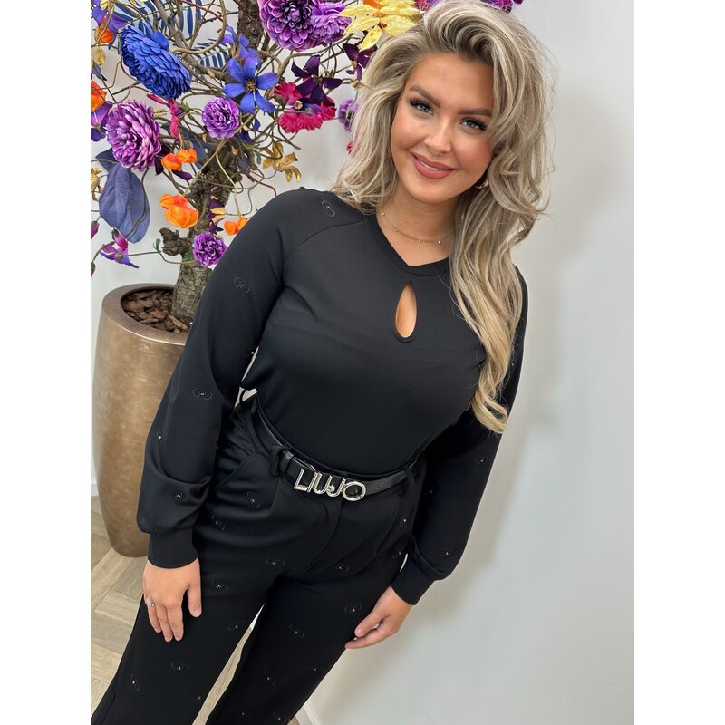 Sweater Felpa Diamonds Black Liu Jo 1673