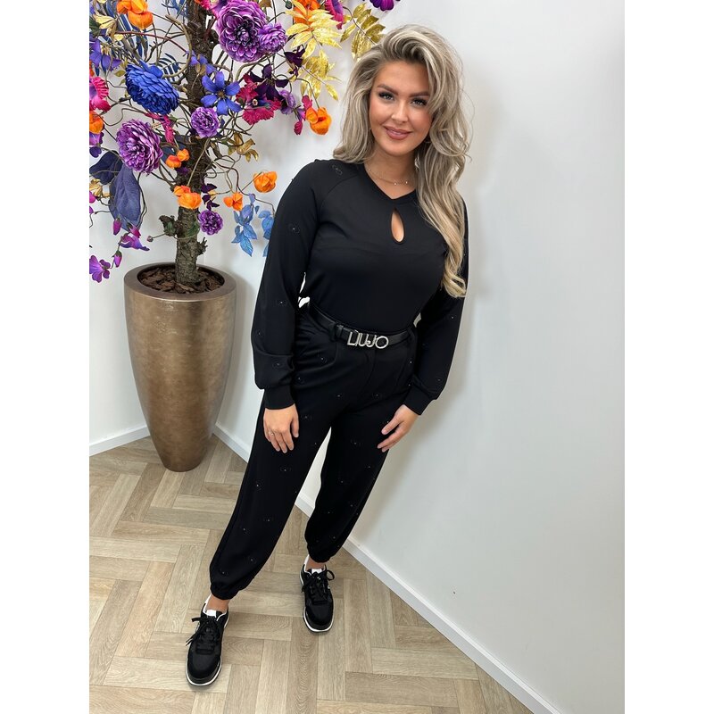 Sweater Felpa Diamonds Black Liu Jo 1673