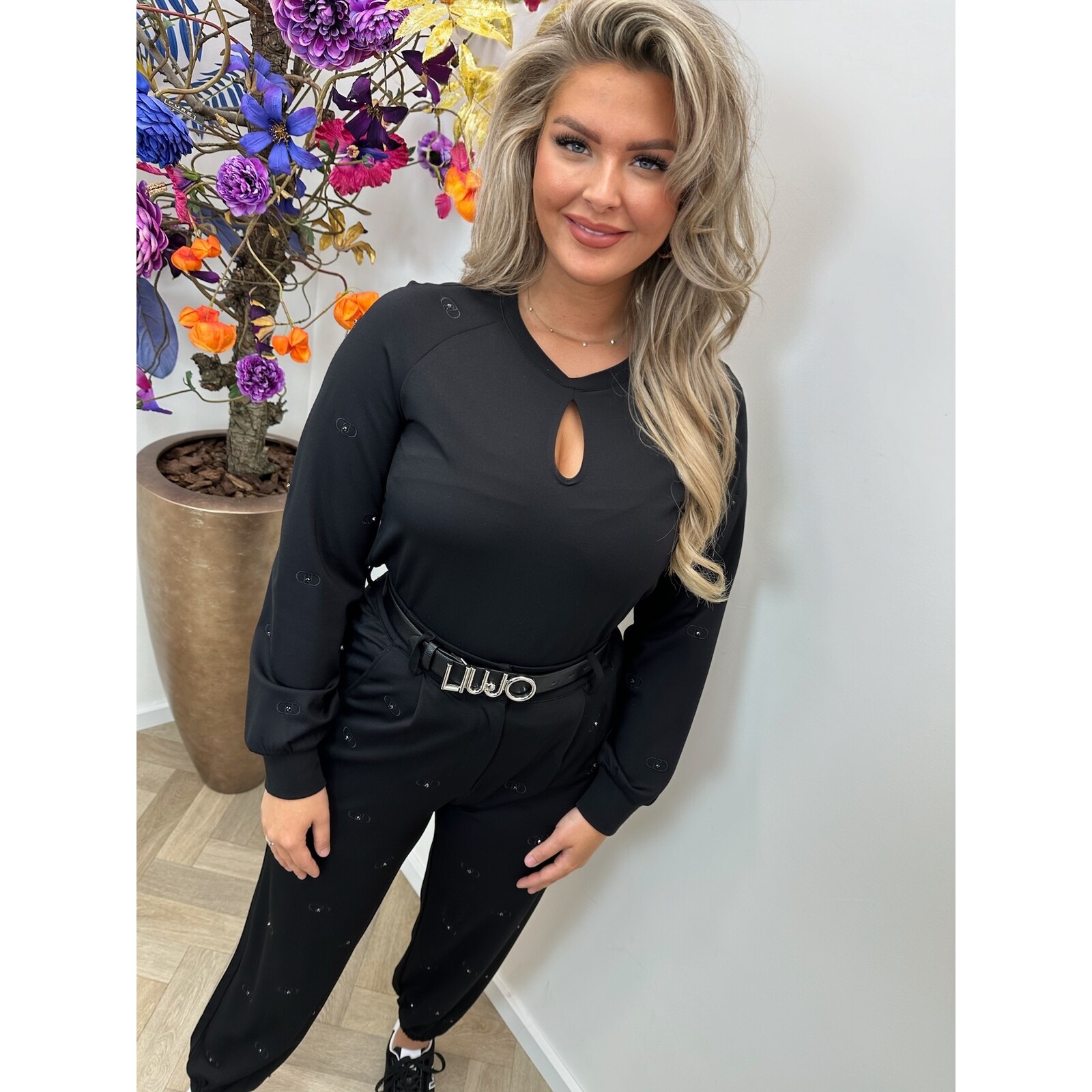 Liu-Jo Sweater Felpa Diamonds Black Liu Jo 1673