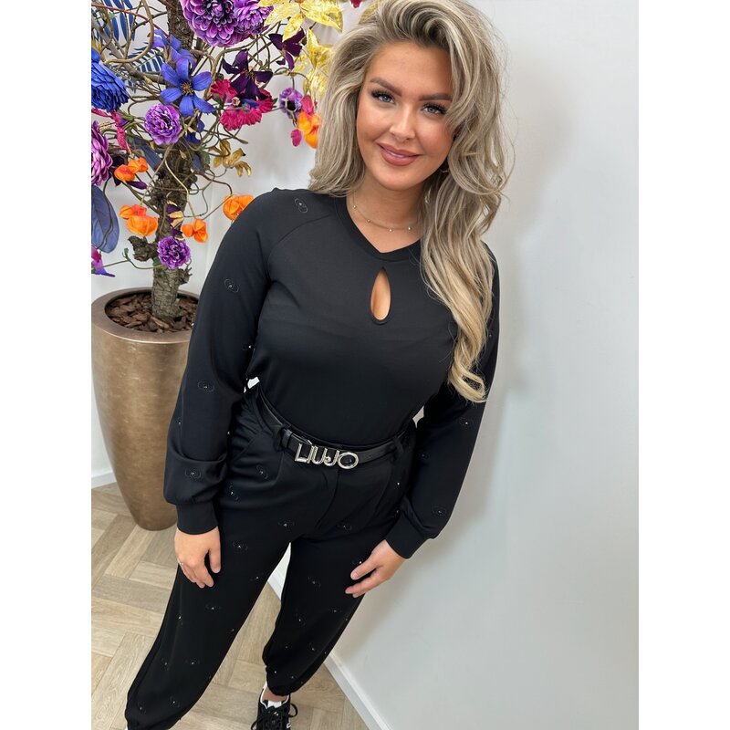Sweater Felpa Diamonds Black Liu Jo 1673