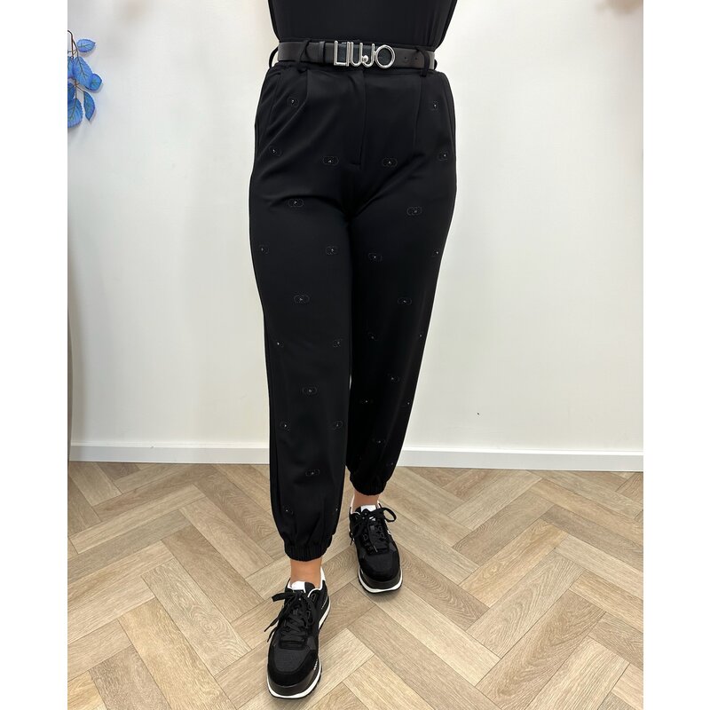 Pants Jersey Diamonds Black Liu Jo 1677