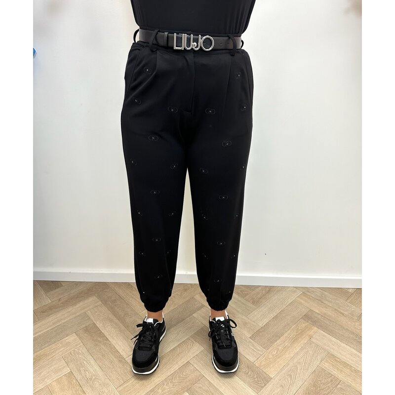 Pants Jersey Diamonds Black Liu Jo 1677