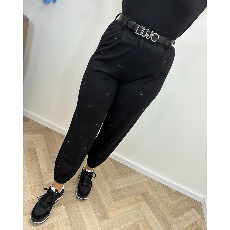 Pants Jersey Diamonds Black Liu Jo 1677