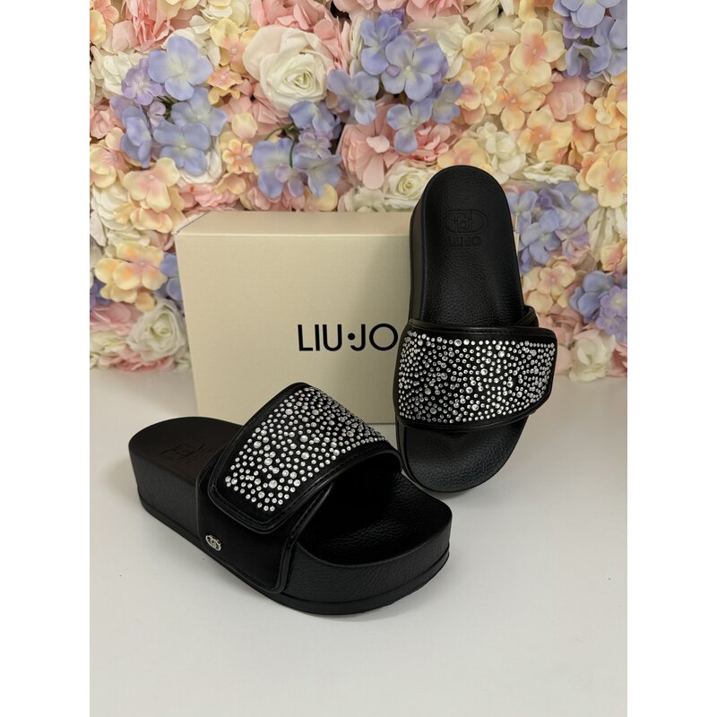 Slippers Mykonos Satin Strass  Black Liu Jo 1742