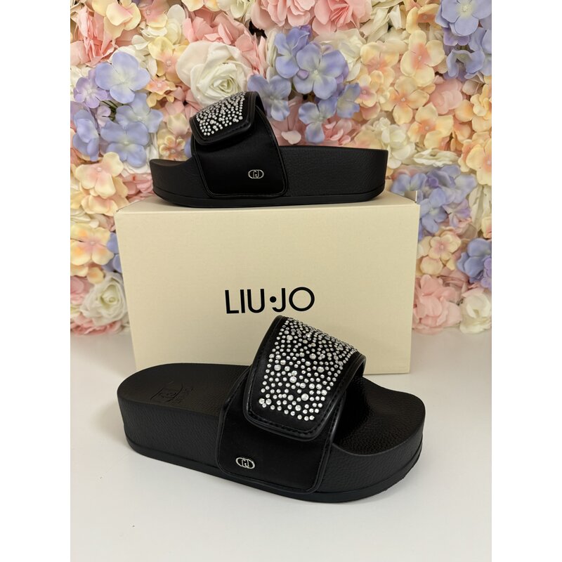 Slippers Mykonos Satin Strass  Black Liu Jo 1742