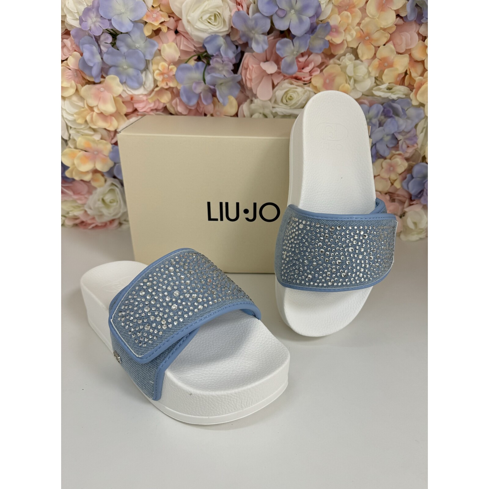 Liu-Jo Slippers Mykonos Denim Strass Liu Jo 1744