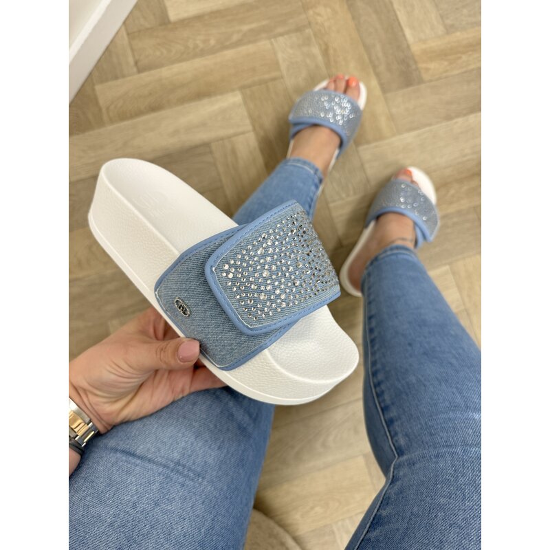 Slippers Mykonos Denim Strass Liu Jo 1744