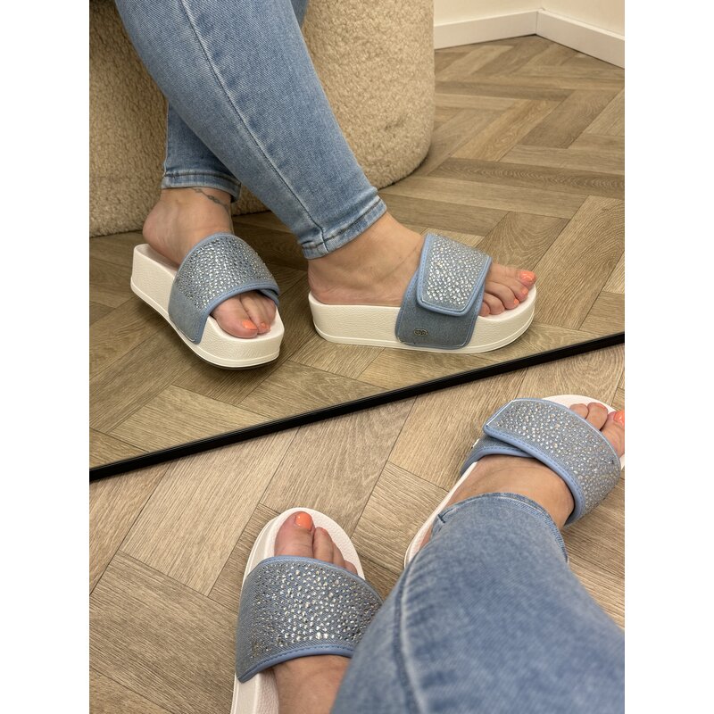 Slippers Mykonos Denim Strass Liu Jo 1744