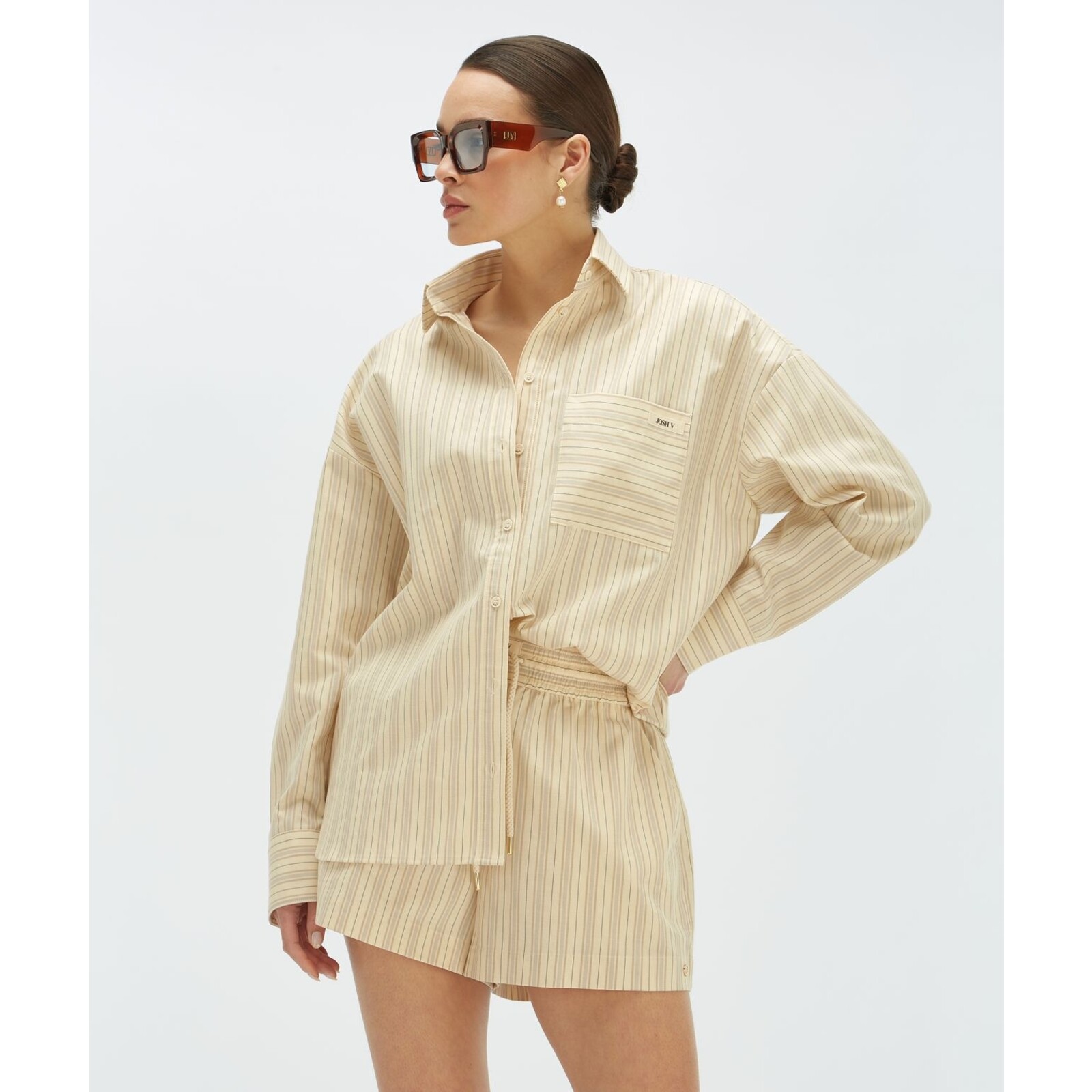 JoshV Blouse  Oversized Lova Light Ecru JoshV