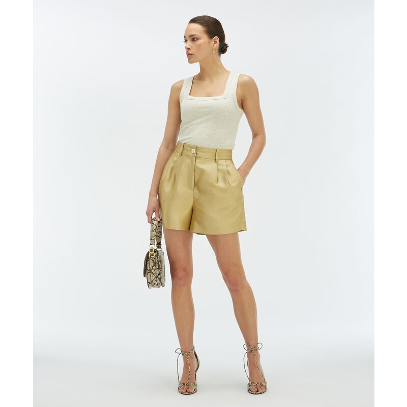 Short Paige Hight Waist  Dull Gold JoshV
