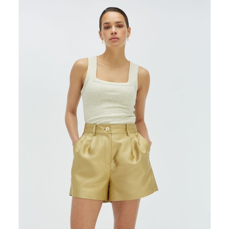 Short Paige Hight Waist  Dull Gold JoshV