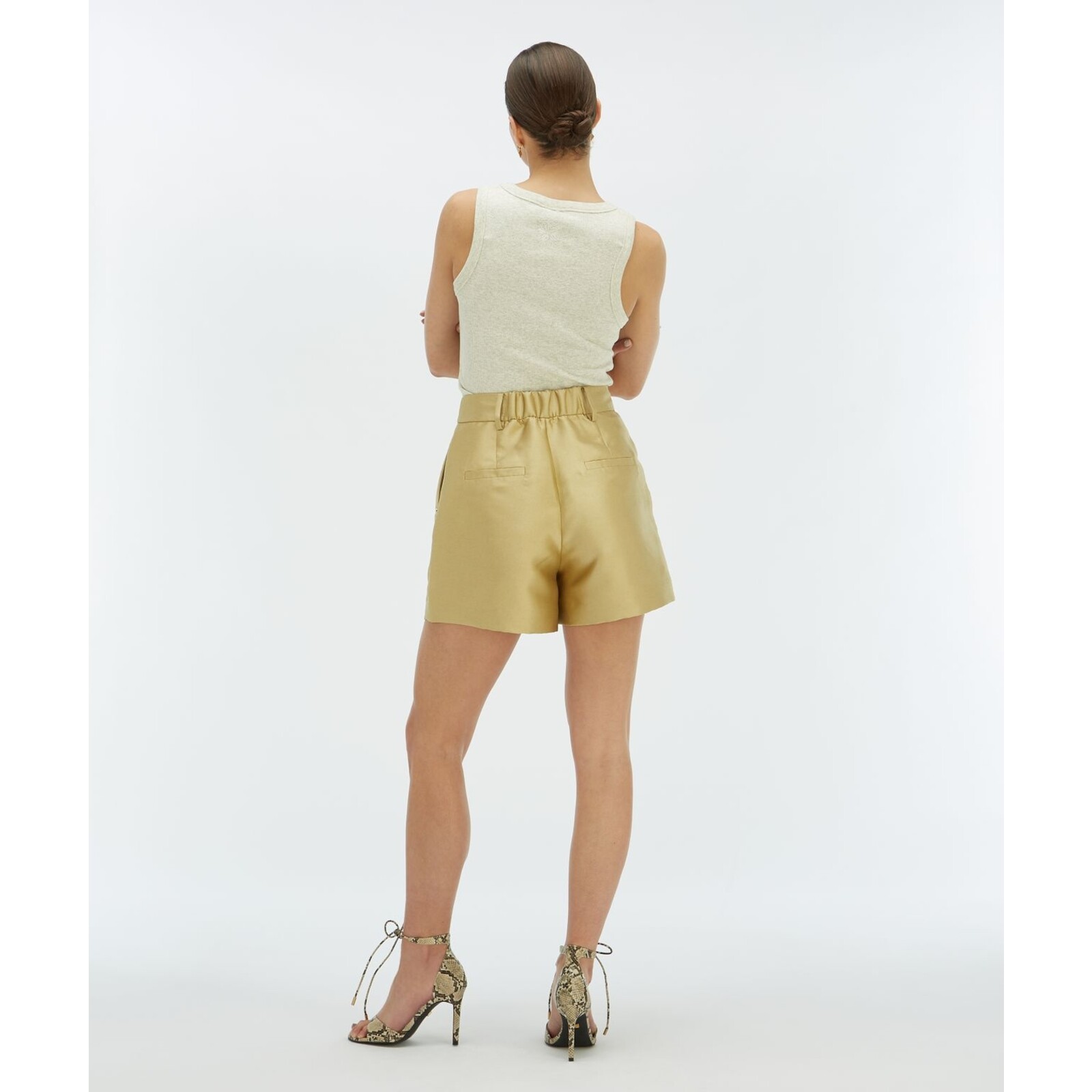 JoshV Short Paige Hight Waist  Dull Gold JoshV