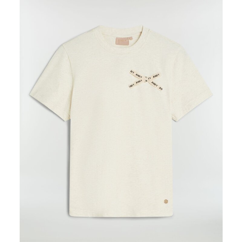 T-shirt Dorie Bow Ecru Melange JoshV