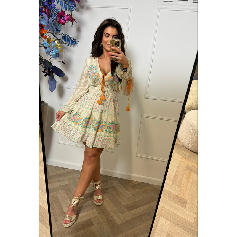 Dress luxury Dubai 6200 orange