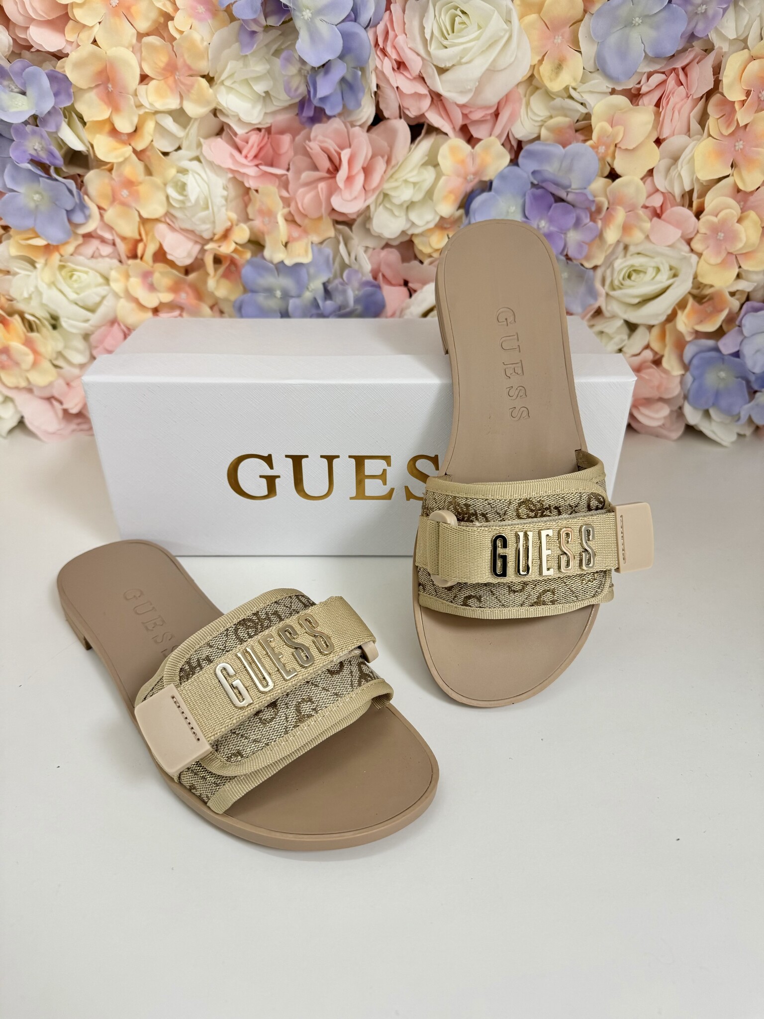 Slide Sandals Guess Slippers Womens Flip Flops Womens Sliders