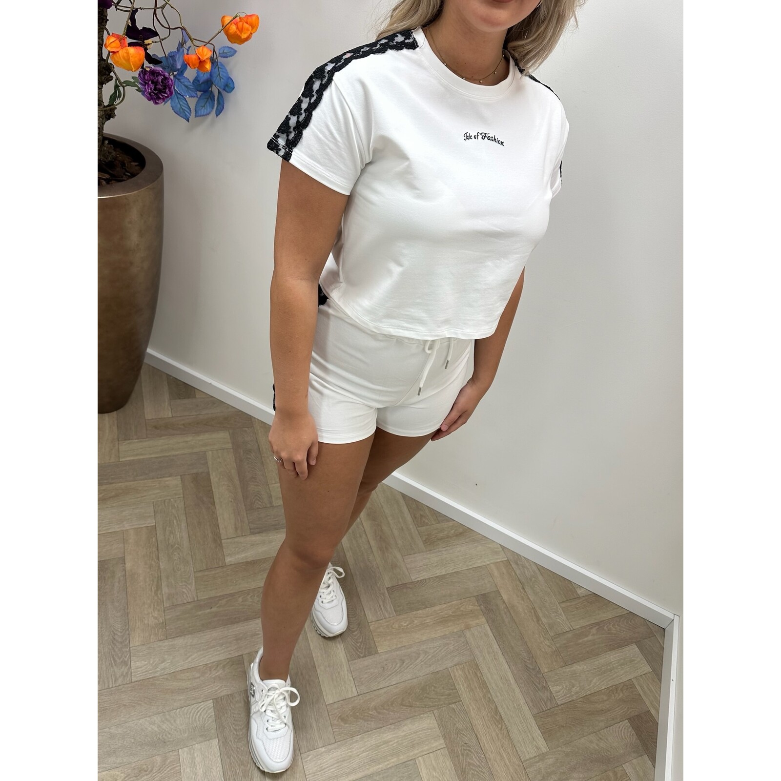 2 Delige Set Lace Fashion White  99281