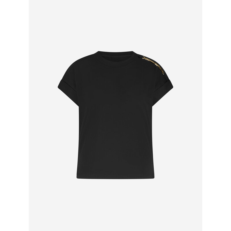 T-shirt Epaulette Black Nikkie