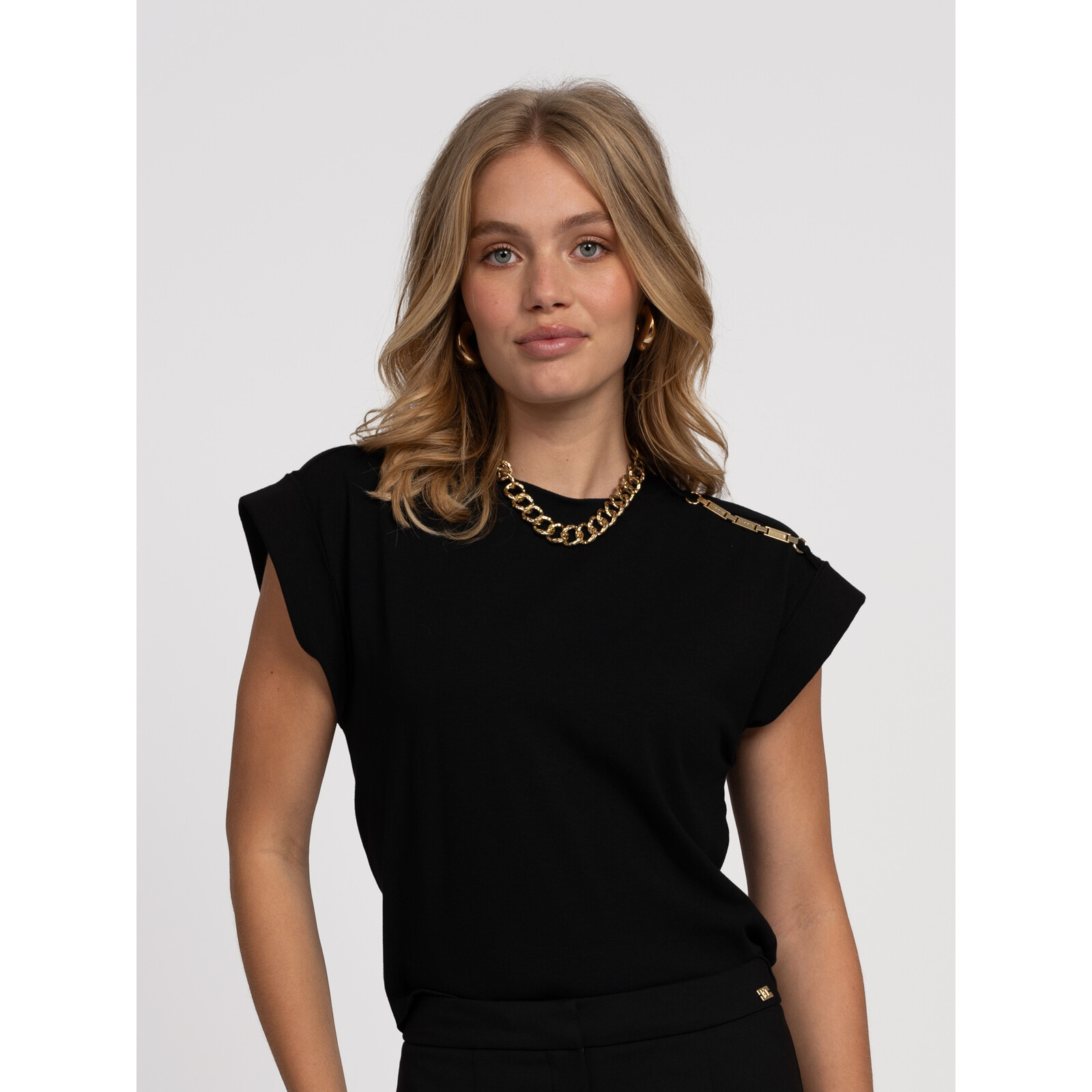 Nikkie T-shirt Epaulette Black Nikkie