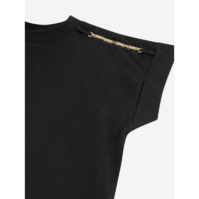 T-shirt Epaulette Black Nikkie