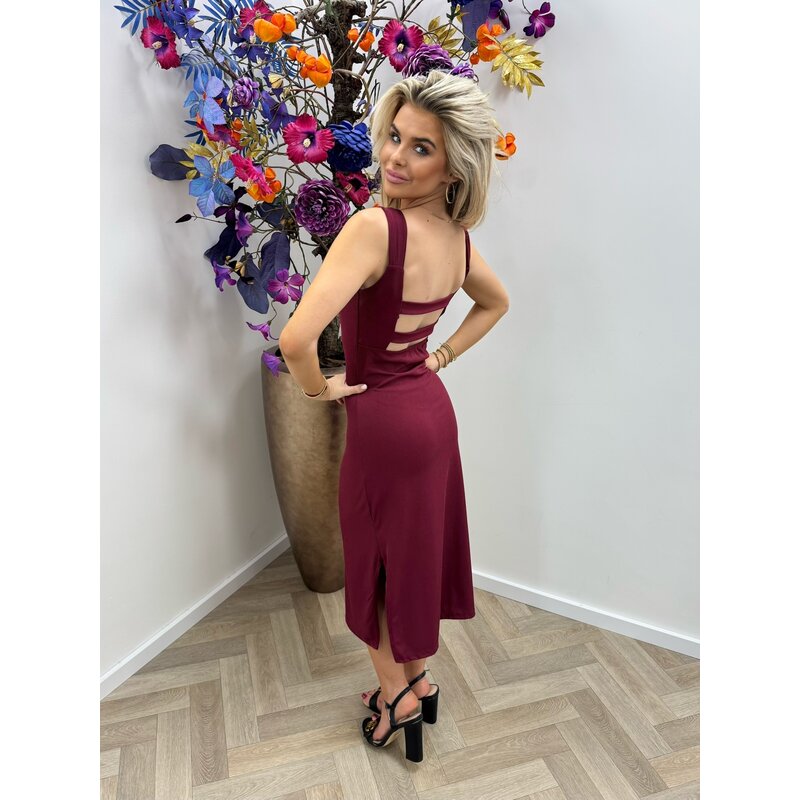 Basic Dress Sun Shine  Bordeaux