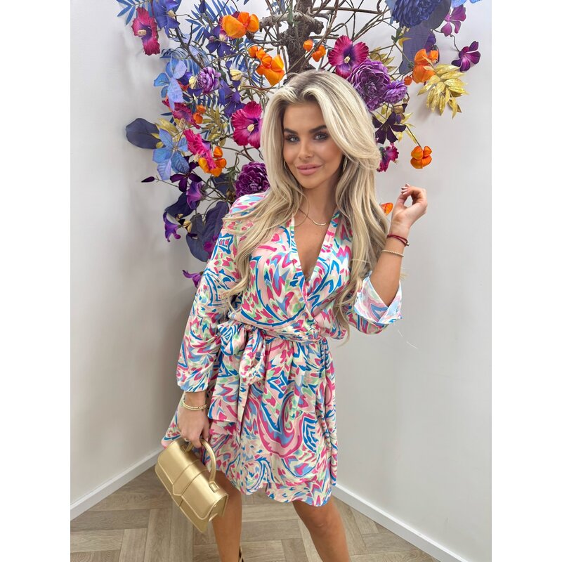 Dress Tropical Colors  Pink FL-319-3 (WEB ONLY)