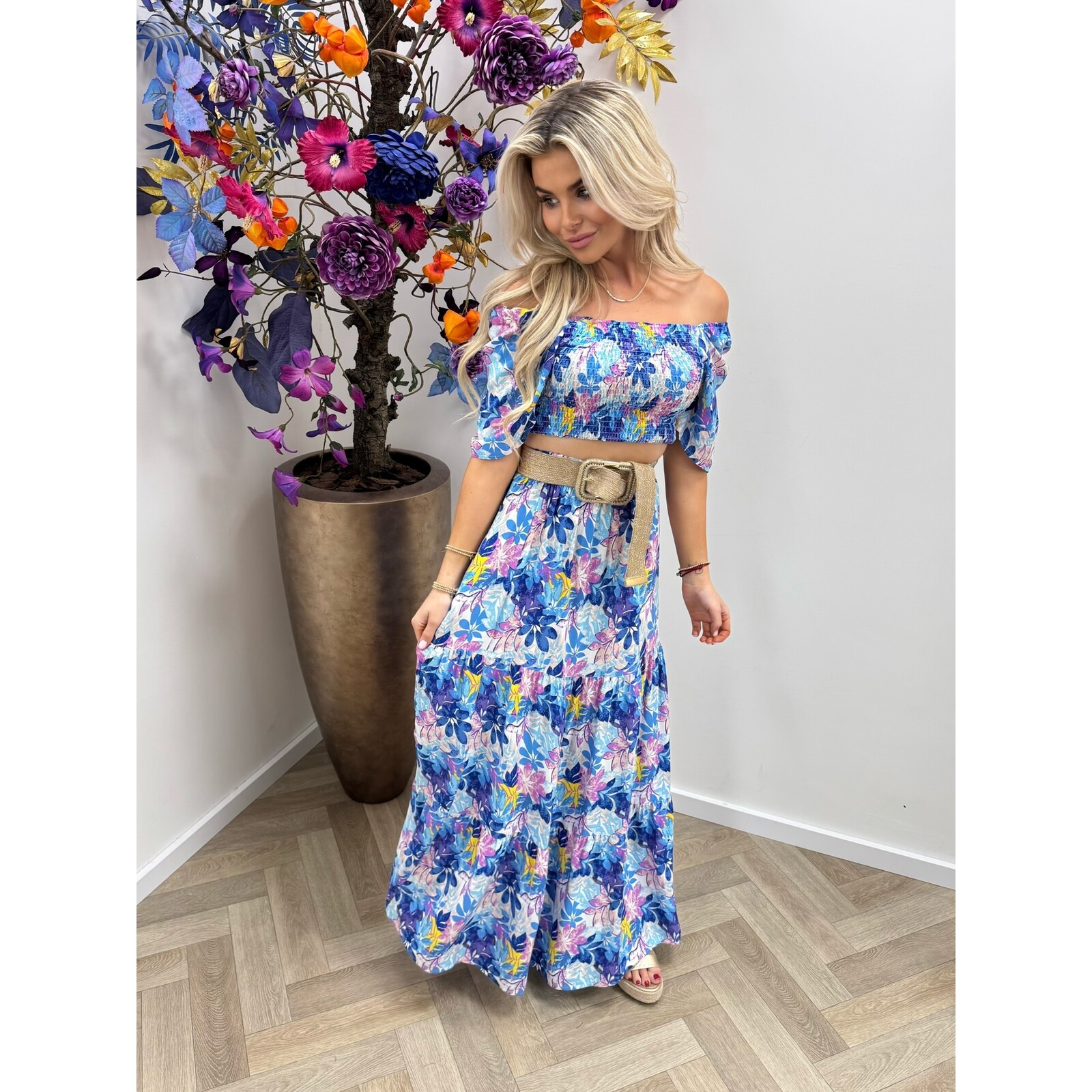 Set Flowers Florina Blue  FL379-5 (WEB ONLY)