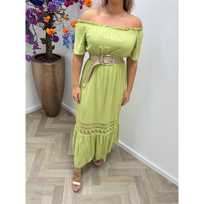 Dress  Cloe Lime Green  FL578