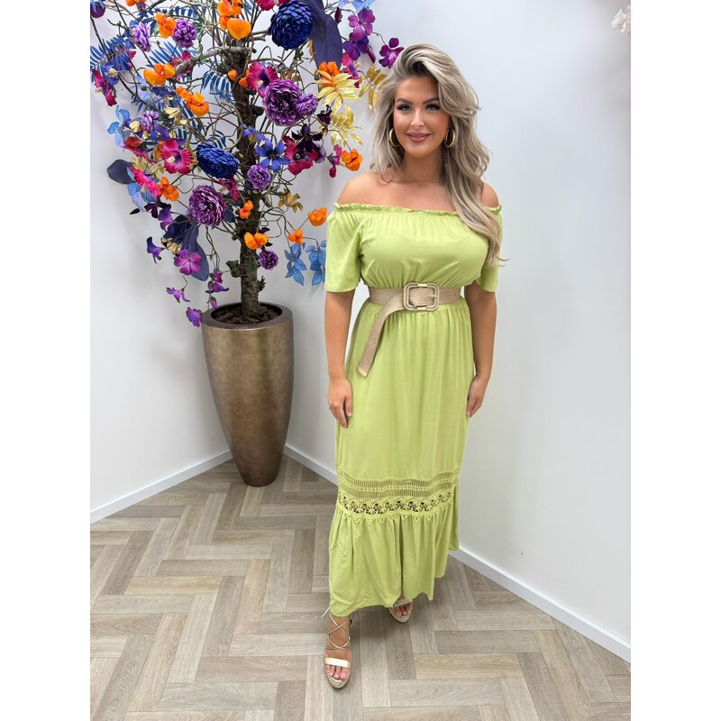 Dress  Cloe Lime Green  FL578