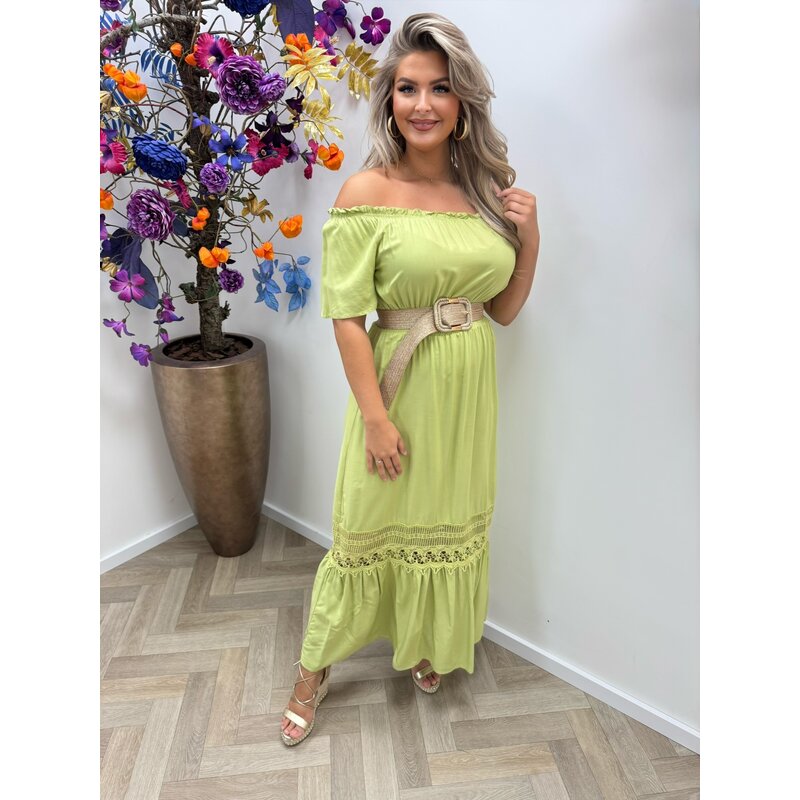 Dress  Cloe Lime Green  FL578