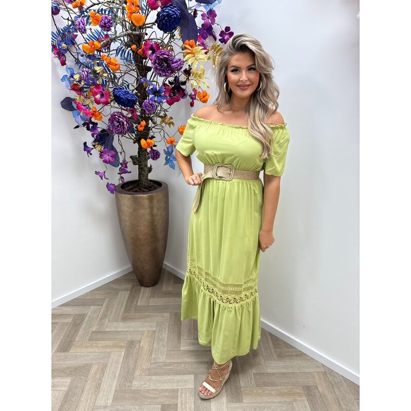 Dress  Cloe Lime Green  FL578