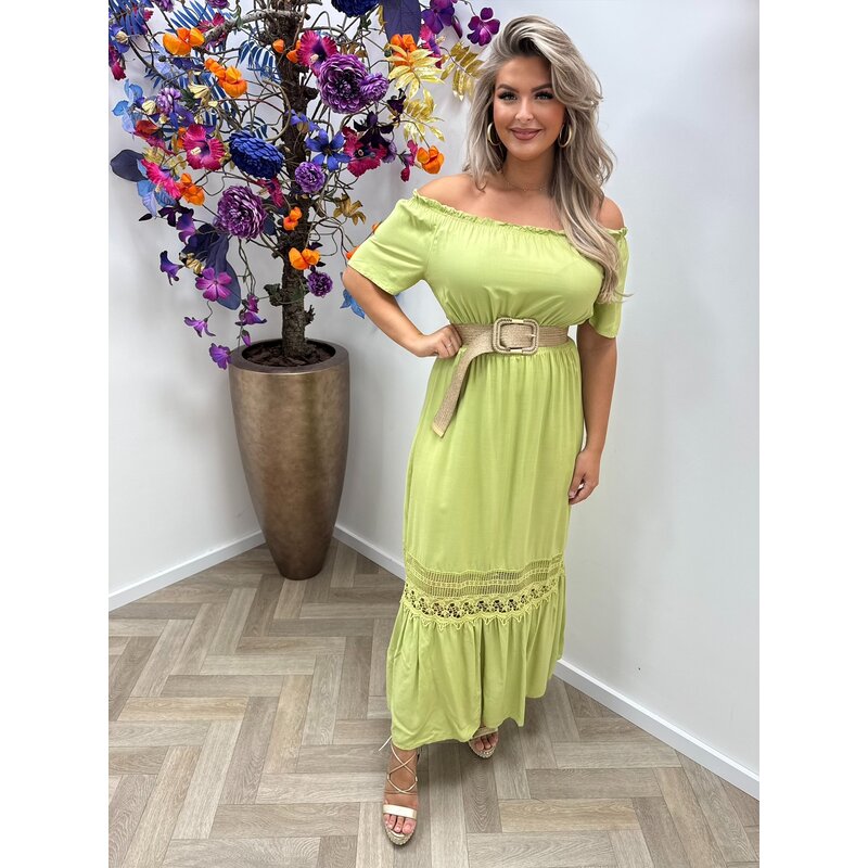 Dress  Cloe Lime Green  FL578