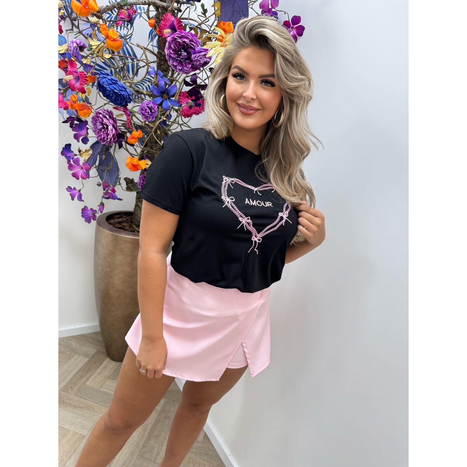 T-shirt Amour  Heart Black J2827