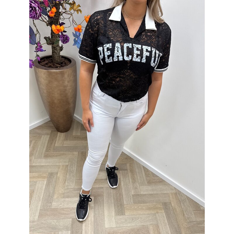 Lace Top Peaceful Black