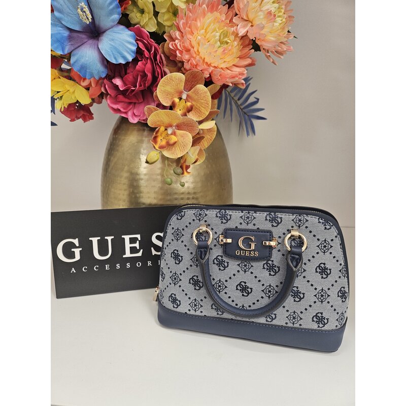 Satchel Bag Neda Dome Logo Navy Guess 544