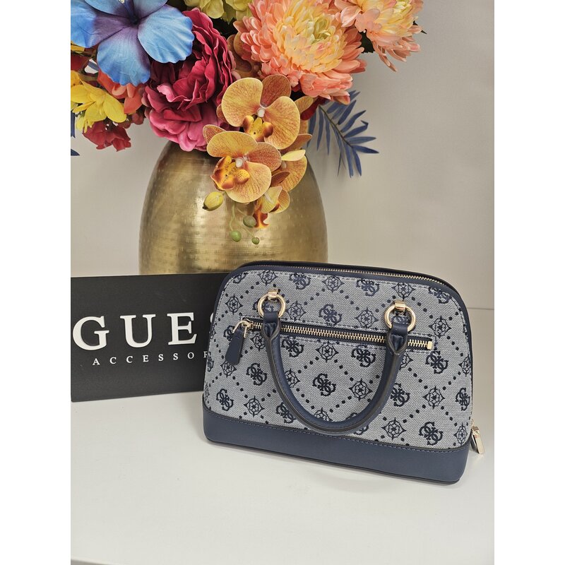 Satchel Bag Neda Dome Logo Navy Guess 544
