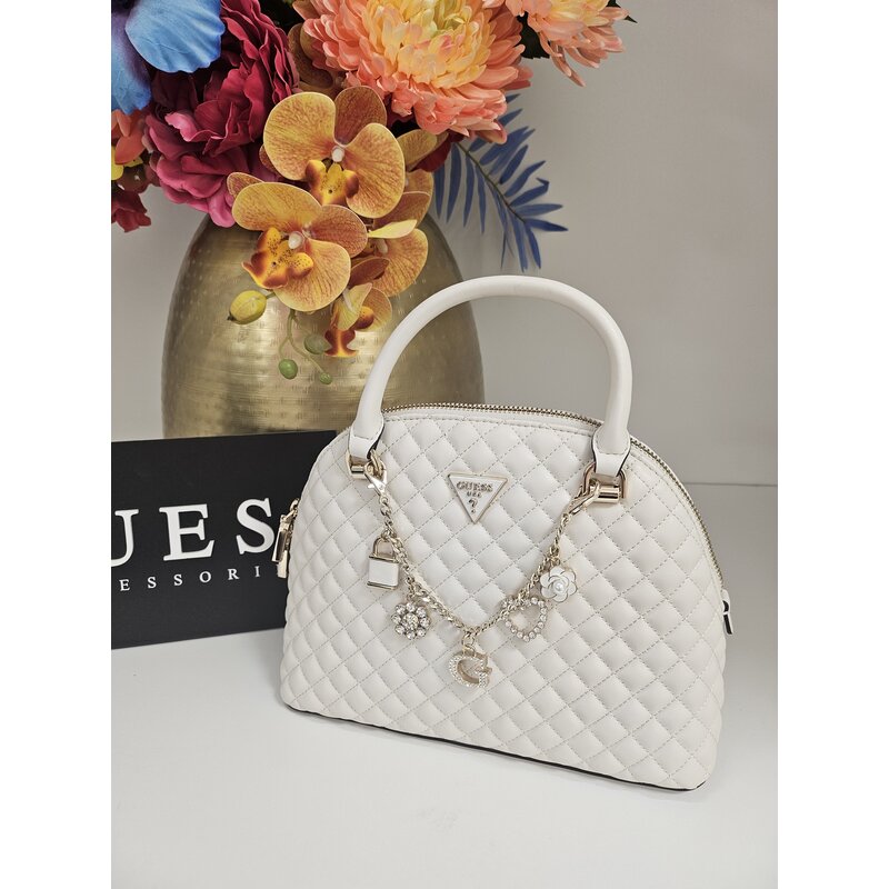 Satchel Bag Everlee Dome Off White  Guess 541