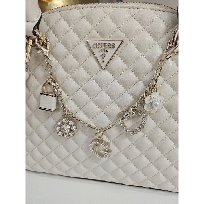 Satchel Bag Everlee Dome Off White  Guess 541