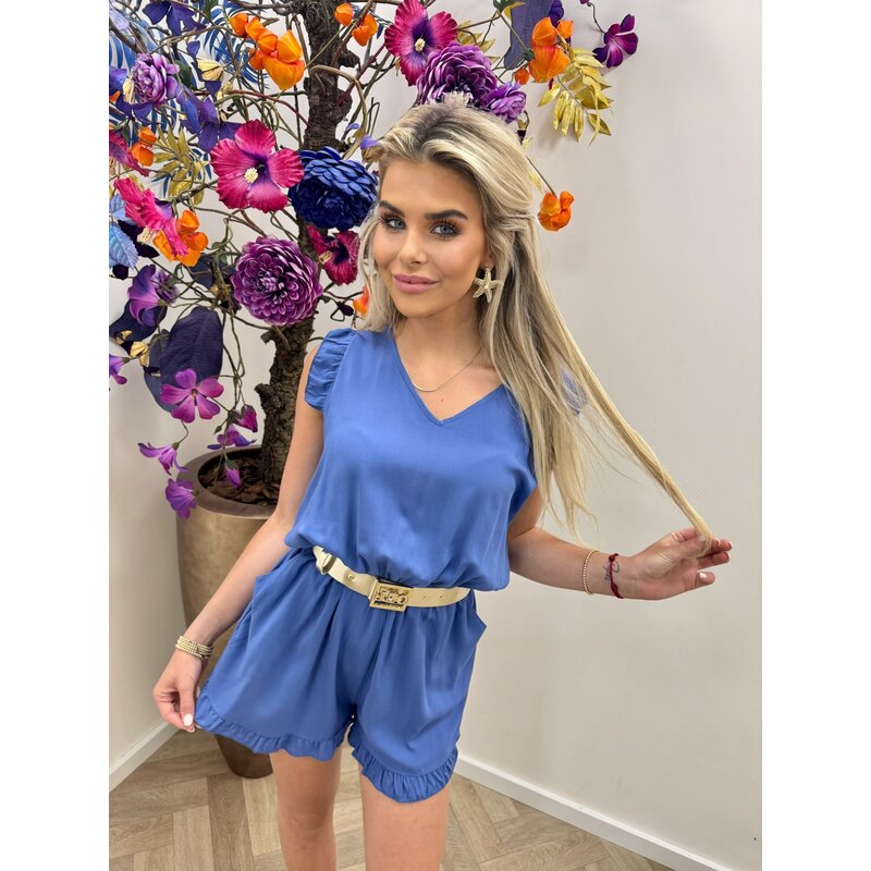 Jumpsuit Mini ruffle Kobalt CM310-2