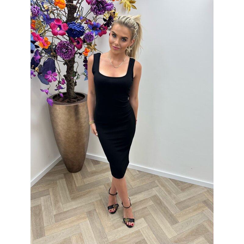 Basic Rib Dress Sanne Black