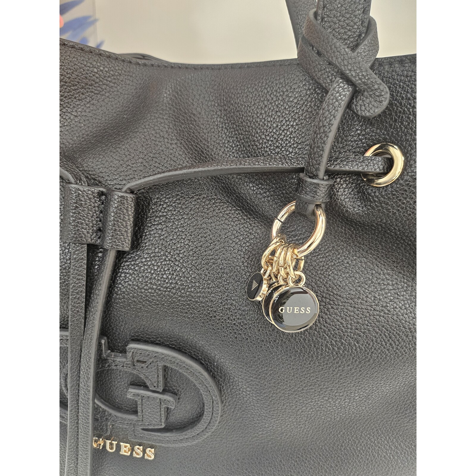 Guess Bag Calebra Drawstring Tote Black Guess 558