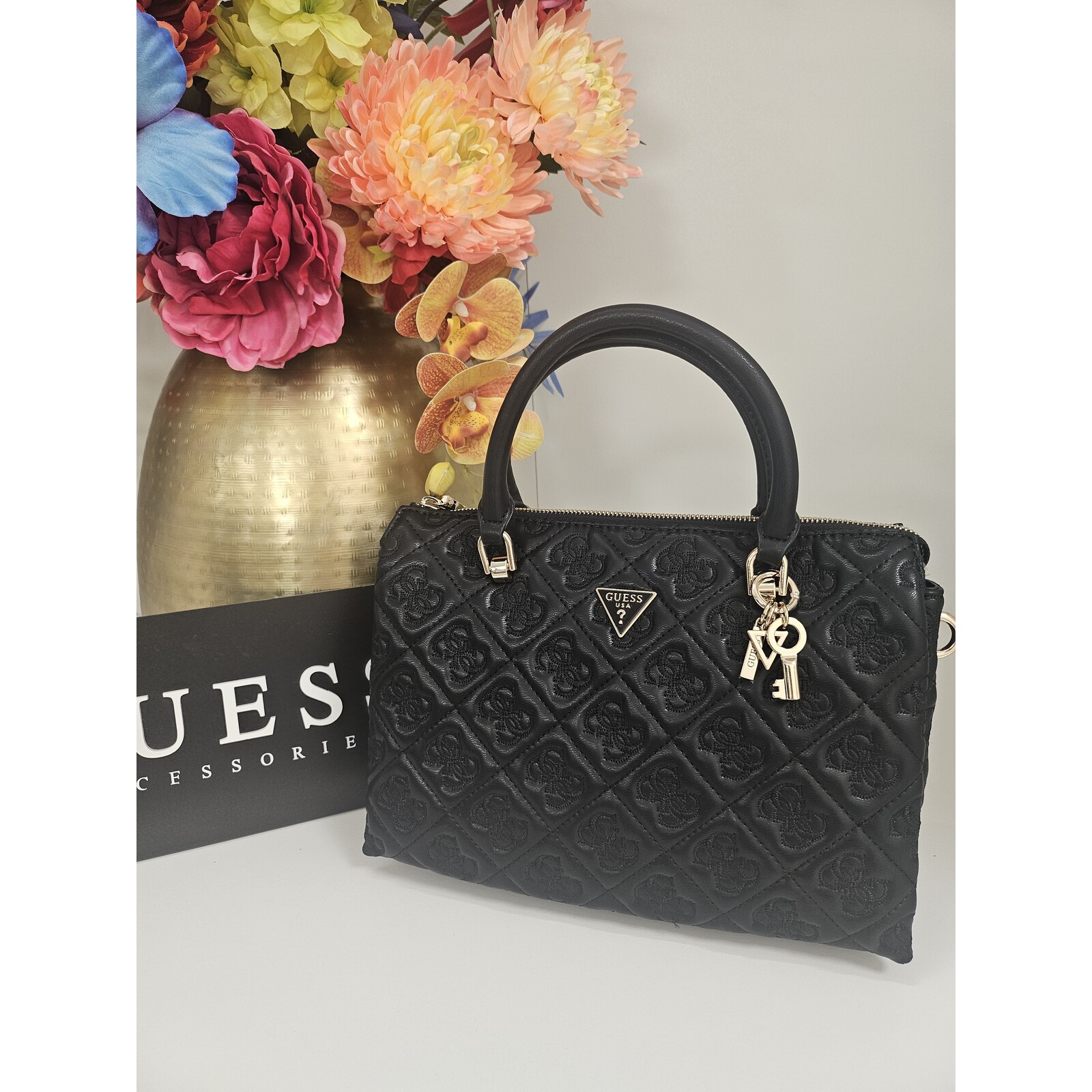 Guess Satchel Bag Adelasia Multi  Black Guess 559