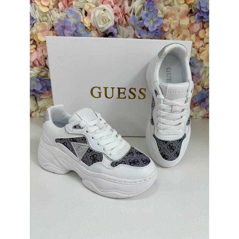 Sneakers Hapyy4 White Navy Guess 569