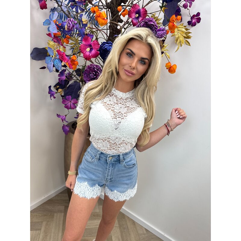 Top Fashion Lace White