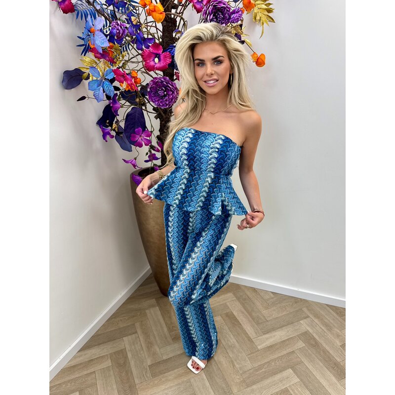 2 Delige set Chloe Zigzag Blue